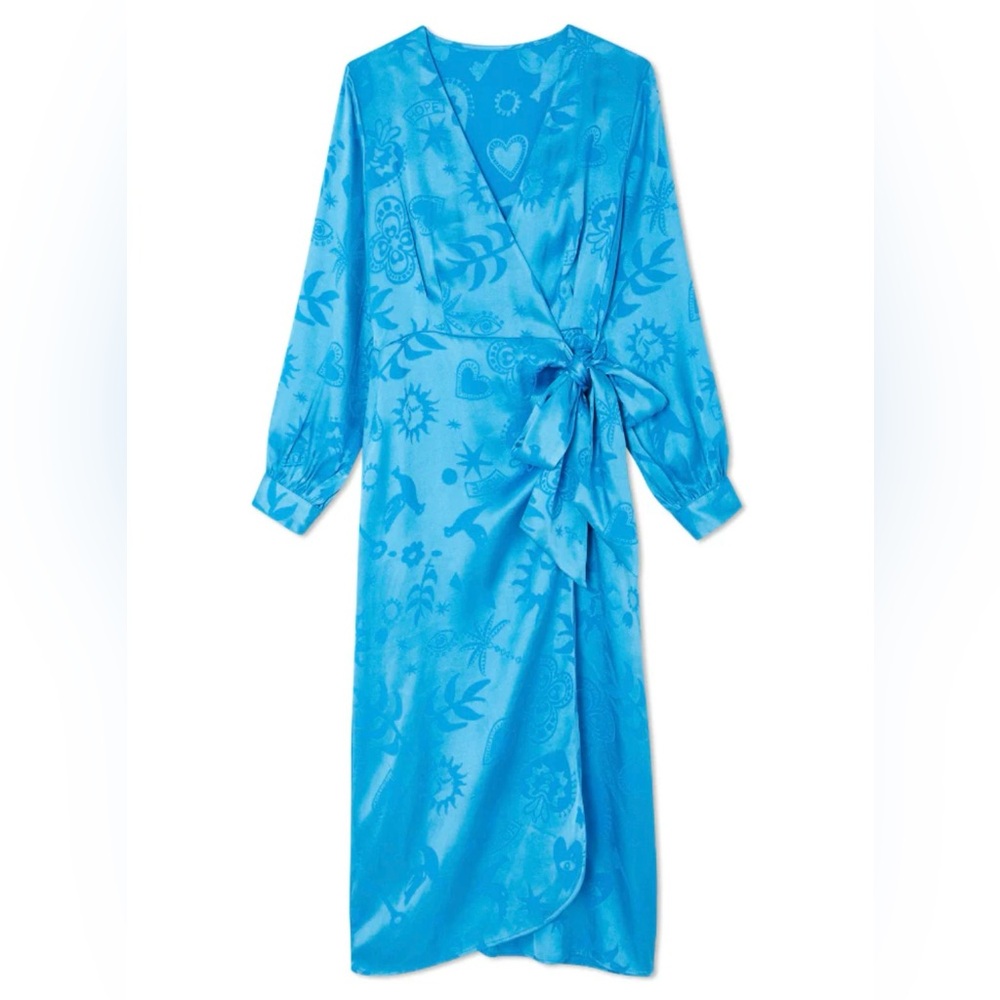 NWOT Never Fully Dressed Turquoise Sundazed Summer Vienna Wrap Dress